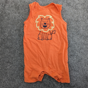 Orange lion romper 12-18 months